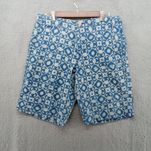 Denim & Supply Ralph Lauren Shorts Mens 32 Blue Crab All Over Print Beach Summer
